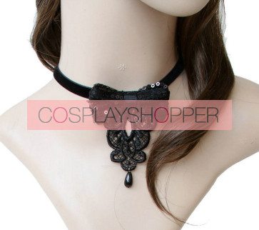 Gothic Black Bow Lolita Necklace