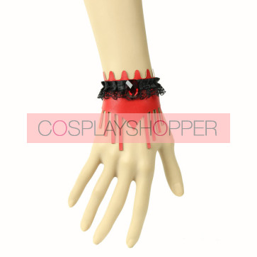 Gothic Leather Lace Lady Handmade Lolita Wrist Strap