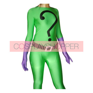 Green And Purple Lycra Spandex Leotard Zentai Suit