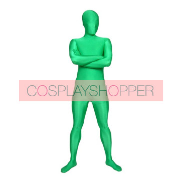 Green Unicolor Full-Body Lycra Spandex Zentai Suit