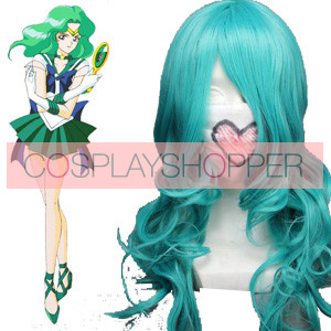 60cm Light Blue Sailor Moon Sailor Neptune Kaioh Michiru Cosplay Wig