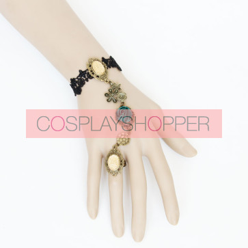 Lovely Rose Lace Handmade Lolita Bracelet And Ring Set
