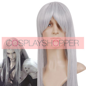 Mixed Silver 80cm Final Fantasy Sephiroth Nylon Cosplay Wig