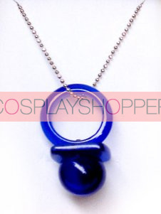 Navy Blue Hitman Reborn Nipple Synthetic Opal Cosplay Necklace