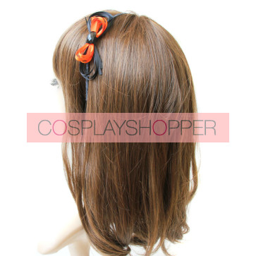 Orange And Black Bow Handmade Lolita Headband