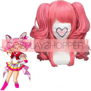 Pink 40cm Sailor Moon Chibi Usa Cosplay Wig