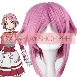 Pink 40cm Sword Art Online Rika Shinozaki Cosplay Wig