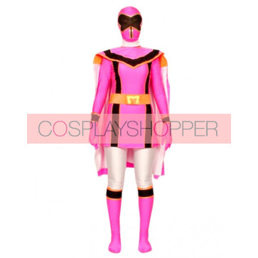 Pink Dinosaur Soldier Lycra Spandex Superhero Zentai Suit