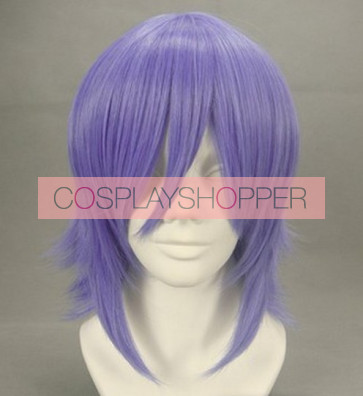 Purple 40cm Rosario + Vampire Mizore Shirayuki Cosplay Wig