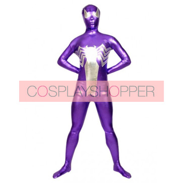 Purple Full Body Unisex PVC Zentai Suit