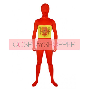 Red And Yellow Full Body Zentai Suit