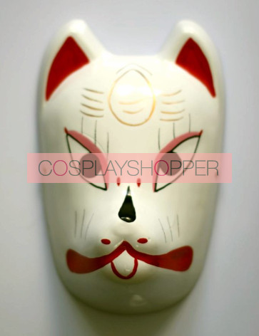Red Naruto Anbu Fox PVC Cosplay Mask