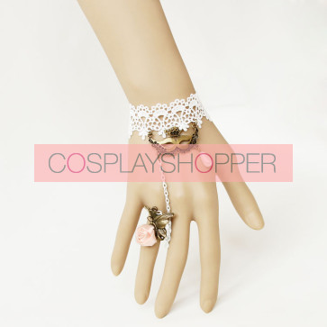 Retro Lace Floral Queen Lolita Bracelet And Ring Set