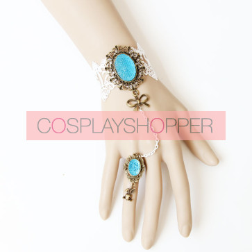 Romantic Lace Bow Handmade Lolita Bracelet And Ring Set