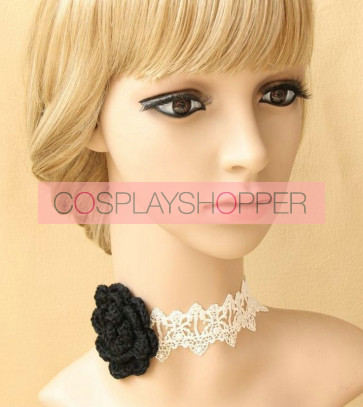 Sexy Grey Floral Girls Lolita Necklace