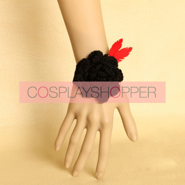 Sweet Floral Leather Girls Lolita Wrist Strap