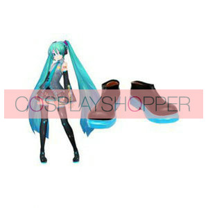 Vocaloid Hatsune Miku Imitated Leather Cosplay Shoes