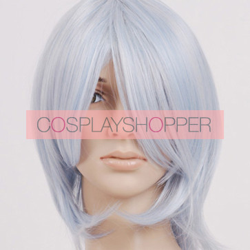 White Light Blue Cosplay Wig