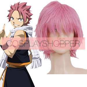 Pink 32cm Fairy Tail Natsu Dragneel Cosplay Wig