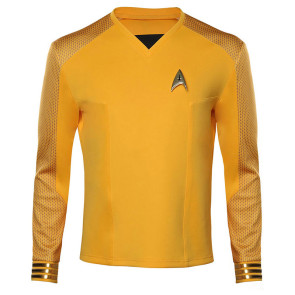 Star Trek: Strange New Worlds Christopher Pike Yellow Shirt Cosplay Costume