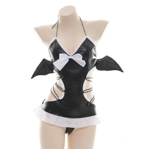 Cute Sexy Leather Evil Maid Suit Lingerie