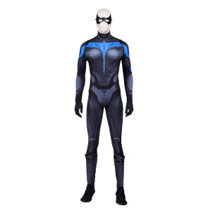 Titans Dick Grayson Nightwing Jumpsuit Cosplay Costume