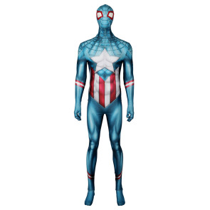 Captain America Spiderman Jumpsuit Cosplay Costume