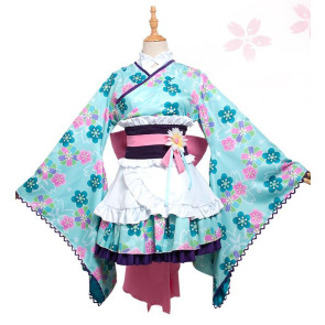 Puella Magi Madoka Magica Sayaka Miki Kimono Cosplay Costume