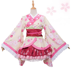 Puella Magi Madoka Magica Kyoko Sakura Kimono Cosplay Costume