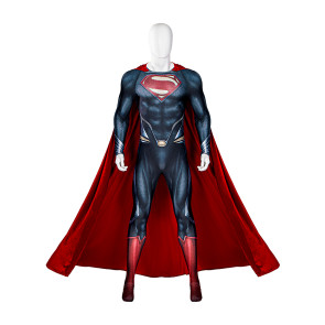 Man of Steel Superman Clark Kent Jumpsuit Cosplay Costume