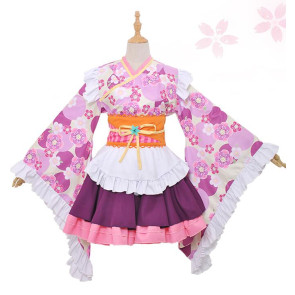 Puella Magi Madoka Magica Homura Akemi Kimono Cosplay Costume