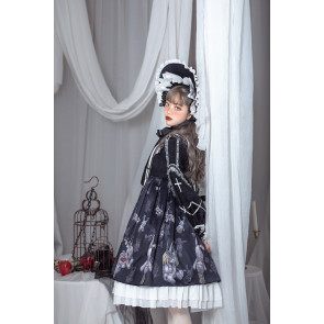 Black Dark Doll Long Sleeves Lolita Dress