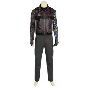 The Falcon and the Winter Soldier Winter Soldier Bucky Barnes Cosplay Costume Version 2
