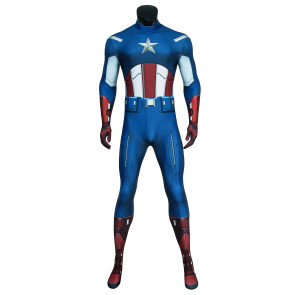 The Avengers Captain America Jumpsuit Cosplay Costume