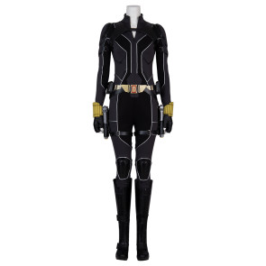 2020 Movie Black Widow Natasha Romanoff Black Jumpsuit Cosplay Costume