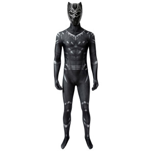 Captain America: Civil War Black Panther Jumpsuit Cosplay Costume