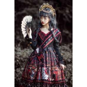 Gothic Queen of Hearts Long Sleeves Lolita Dress