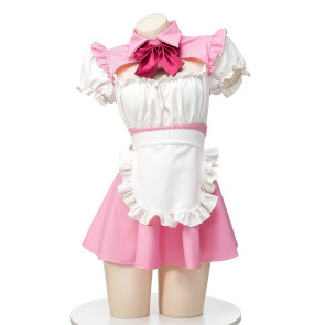 Sweet Pink and White Maid Dress