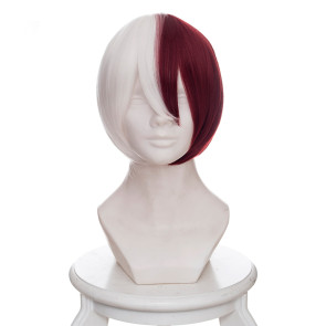 White and Red 35cm My Hero Academia Shoto Todoroki Cosplay Wig