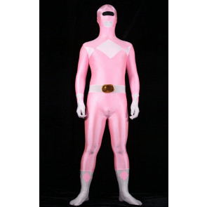 Pink Spandex Power Rangers Superhero Zentai Bodysuit Costume