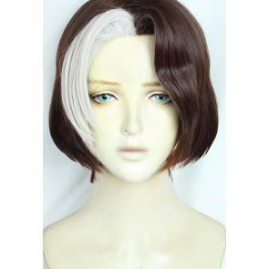Brown and Silver 35cm Final Fantasy XIV Emet Selch Cosplay Wig