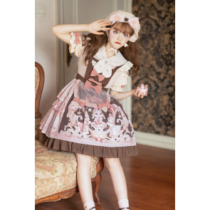 Sweet Queen Kitty Short Sleeves Lolita Dress