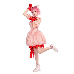 Tokyo Mew Mew Ichigo Momomiya Pink Dress Cosplay Costume