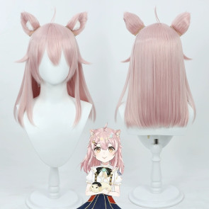 Pink 45cm Virtual YouTuber Ace Taffy Cosplay Wig Version 2