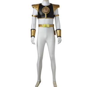 Mighty Morphin Power Rangers White Ranger Tommy Oliver Cosplay Costume