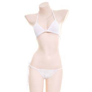 White Sexy Girl's Bikini Set