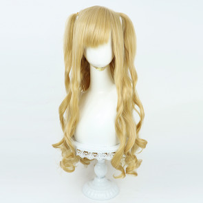 Gold 80cm Virtual YouTuber Sister Cleaire Cosplay Wig