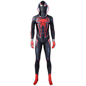 2021 Marvel's Spider-Man: Miles Morales PS5 2099 Suit Zentai Jumpsuit Cosplay Costume