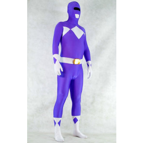 Purple Spandex Power Rangers Superhero Zentai Bodysuit Costume