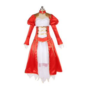 Fate/Extra Red Saber Nero Cosplay Costume